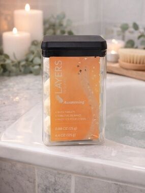 Scentsy Layers Awakening Bath Tablets | Aromatherapy Bath Bomb Tablets Set
